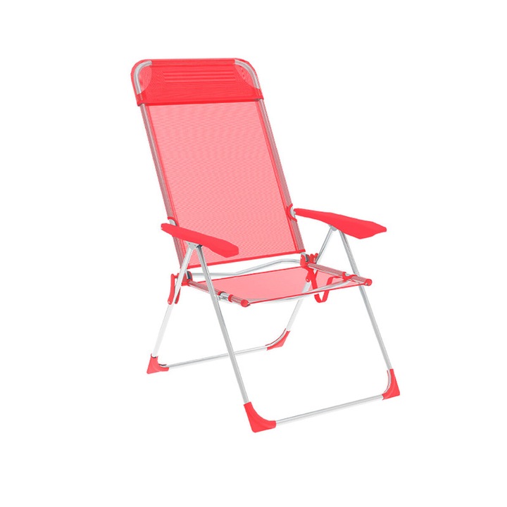 Scaun de camping capitonat Marbueno, Coral, 69 x 110 x 58 cm