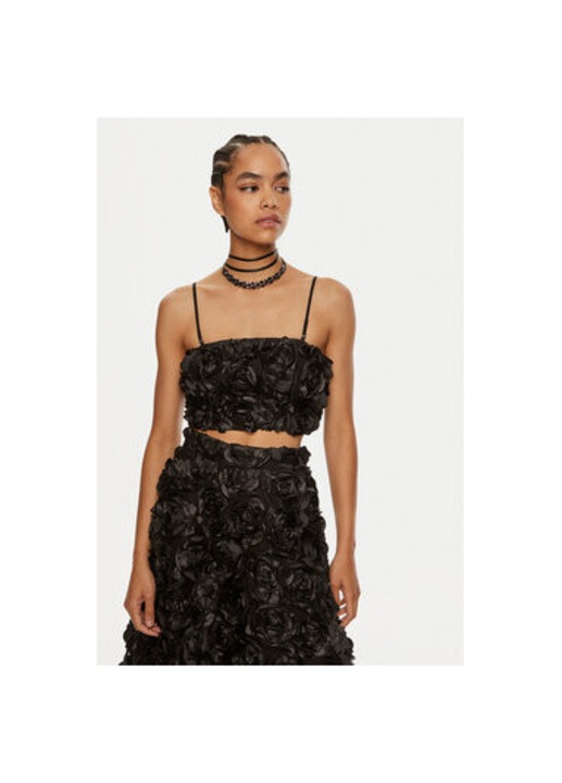 Női póló, Rotate, 304471650, Poliészter, Fekete, Fekete