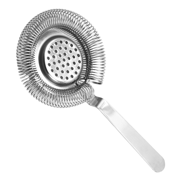 Koktél szűrő, HERUSI, inox, 20,2x9,8cm, ezüst arany bronz rózsaarany