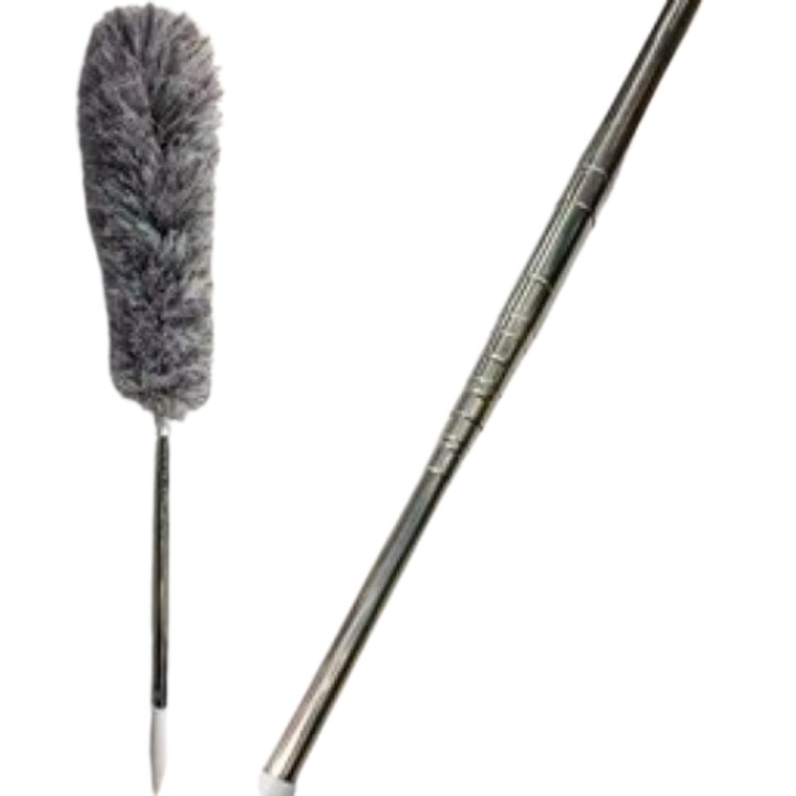 Разтегателен моп за прах, Текстил+ПВЦ+Метал, 2,8 м