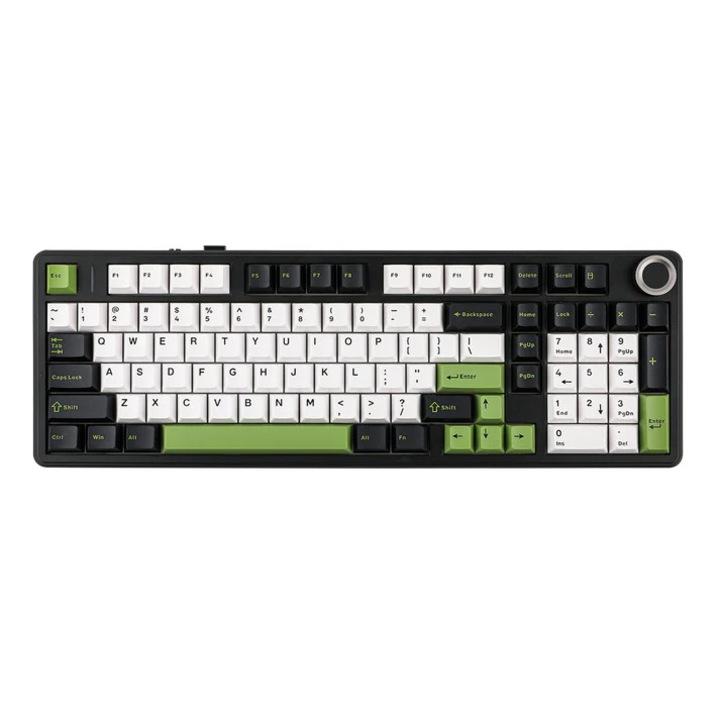 Tastatura Mecanica Gaming, Aula F99 PRO Black Green, Hotswap RGB Gasket Bluetooth Wireless, Negru