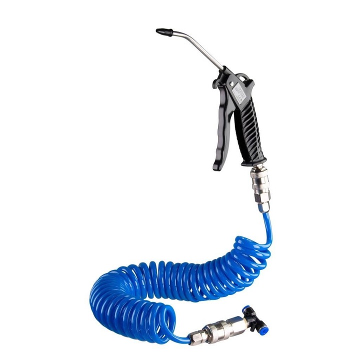 Set pistol pentru suflat cu furtun 5m spiralat 1/4"