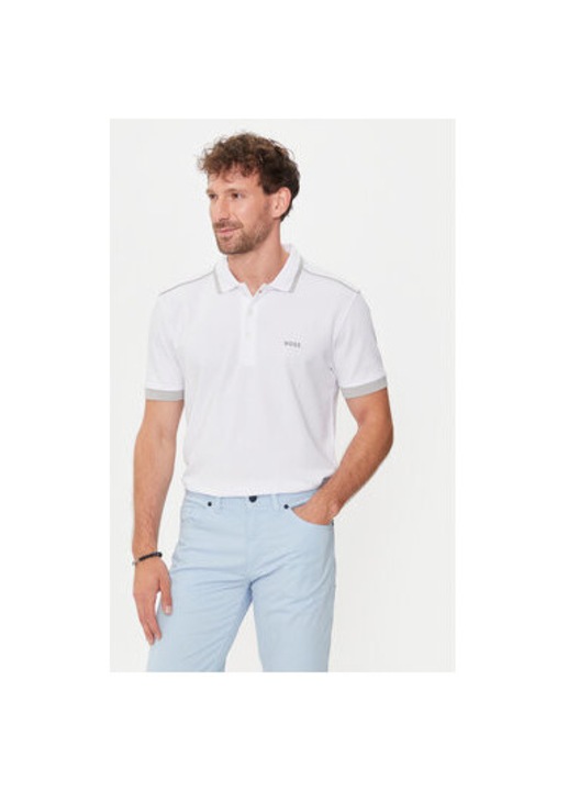 Мъжка тениска, Boss, 303677053, Памук, Бяла, Бял