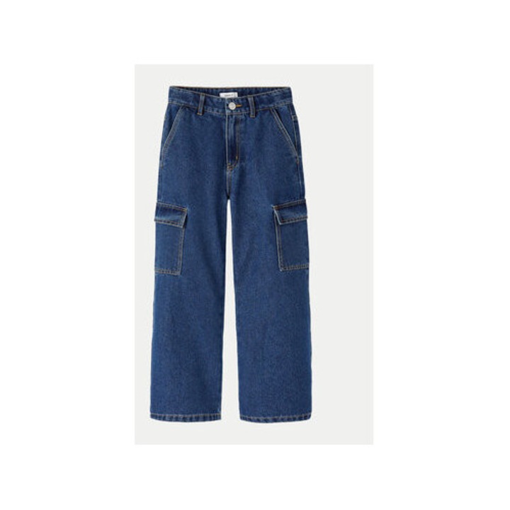 Дънки за момичета Name It, 304434228, Памук/Полиестер, Син, Син