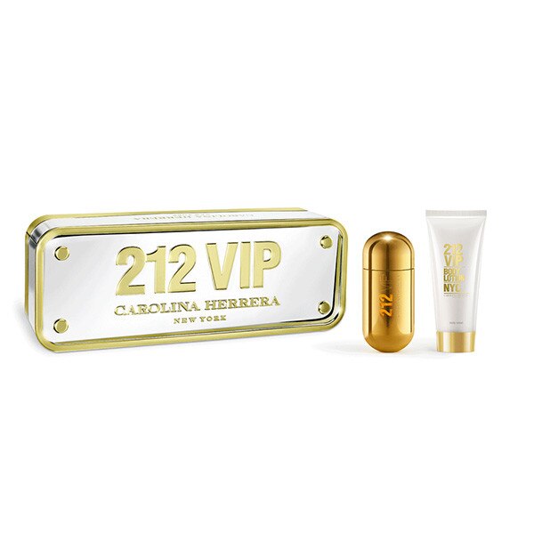 Set Cadou Carolina Herrera 212 Vip: 50ml Apa de Parfum + 75ml Lotiune de Corp, Femei