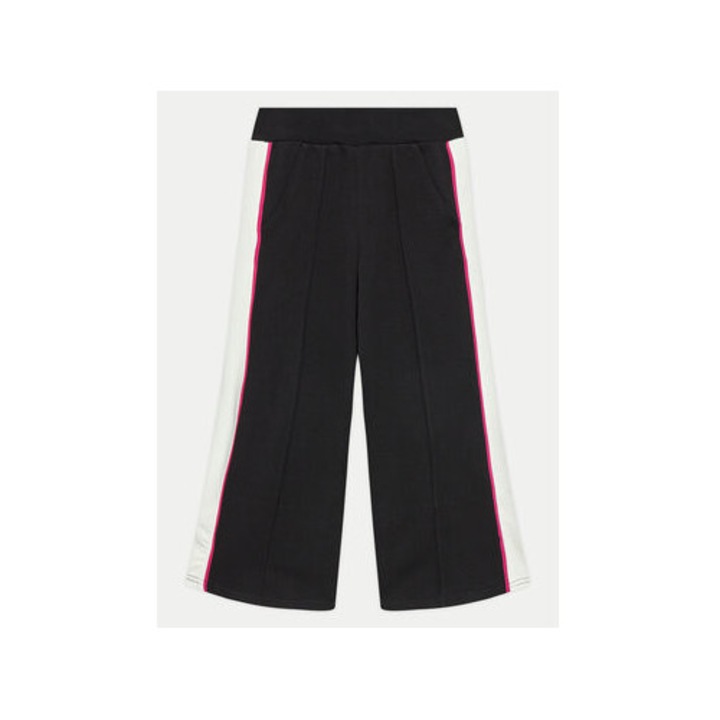 Lányka nadrág, United Colors Of Benetton, 304270253, Pamut/Poliészter/Elasztán, Fekete, Fekete