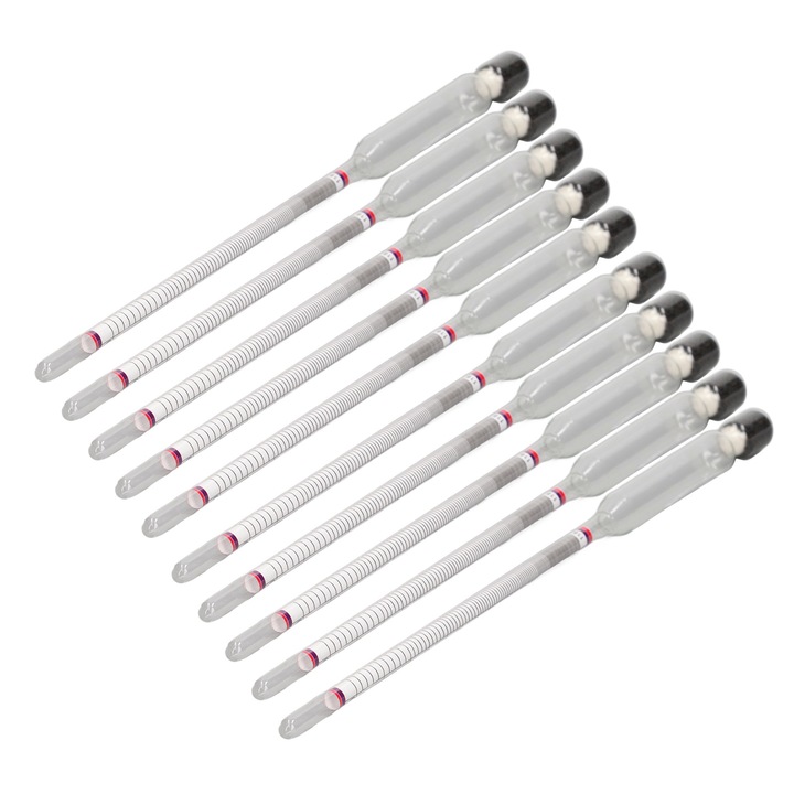 Set 10 Contori de alcool pentru vin Enforose, sticla, 0-100, utilizare acasa, birou, restaurant