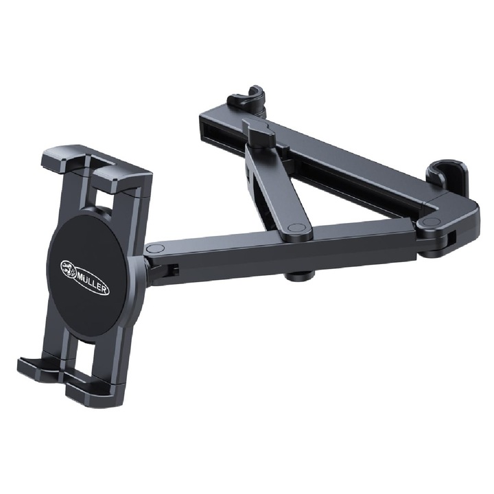 Müller® univerzális autós tartó, 360°-ban elforgatható, 4-13 hüvelykes okostelefonokhoz és táblagépekhez alkalmas, fekete