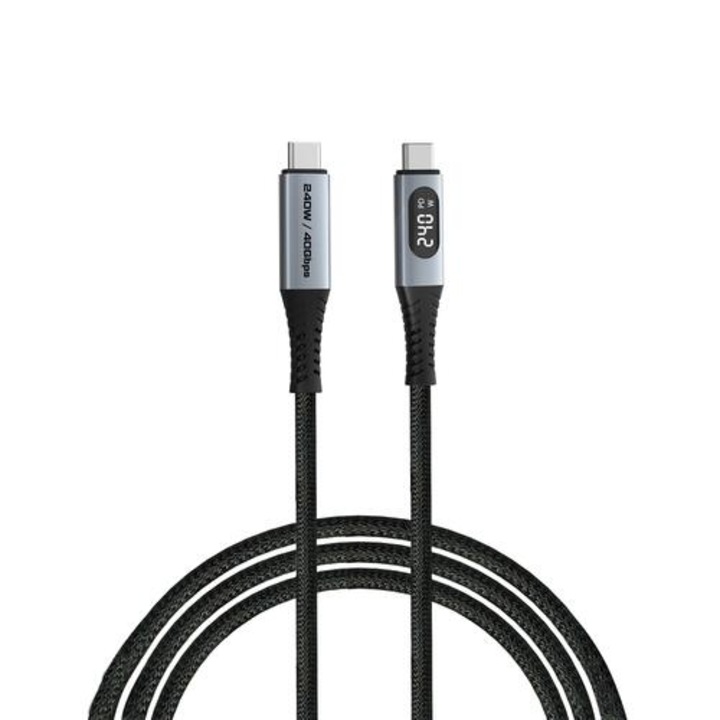 USB-kábel, Verbatim Sync / USB-C töltés USB-C-re 240 W 40 Gbps Kijelző 120 cm
