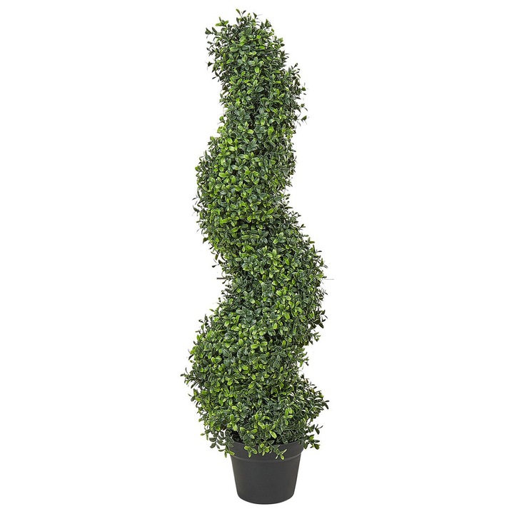 Planta artificiala in ghiveci 98 cm Buxus spiral tree