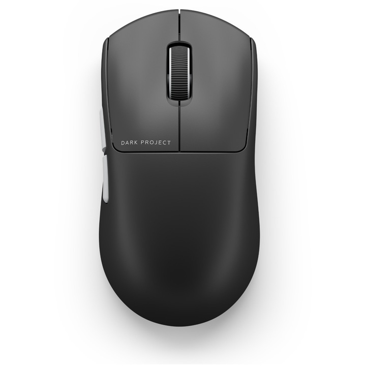 Mouse Gaming Dark Project Nexus Ultra Wireless, 30000 dpi, senzor PixArt PAW3950, switch-uri Omron & Huano, 51g, 500 mAh, autonomie pana la 120h, Negru