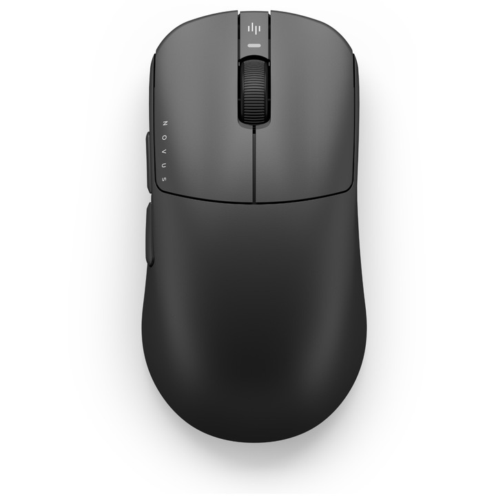 Мишка Gaming Dark Project Novus, безжична, 26000dpi, сензор PixArt PAW3395, превключватели Huano, 51g, 500 mAh, автономност до 70h, черна