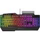 Tastatura gaming HAVIT KB488L, USB, 108 taste, iluminare rainbow, 19 taste anti-ghosting, English Layout, suport smartphone, Negru