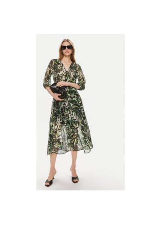 Rochie dama, Morgan, 303918934, Poliester reciclat/Poliester, Verde, Verde