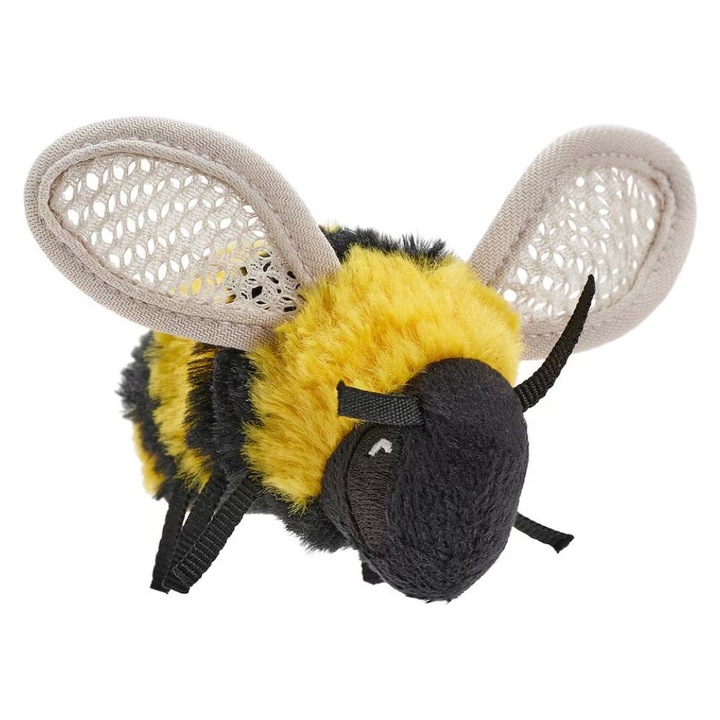 Jucarie de plus, model bondar mic, galben/negru, 8 cm