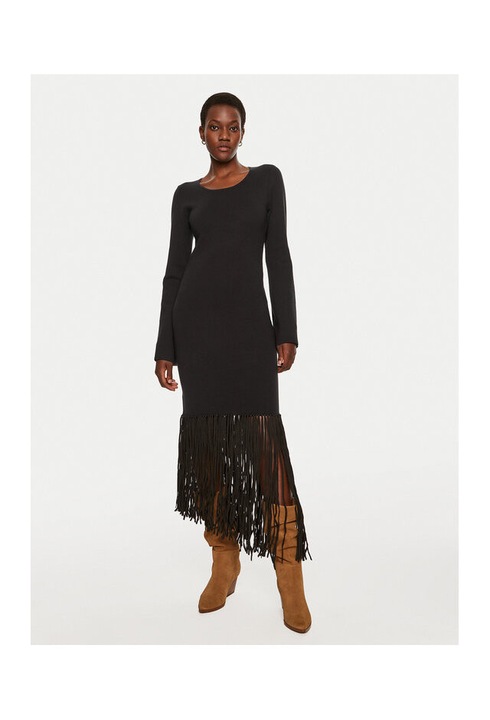 Rochie dama, Munthe, 304135361, Viscoza/Poliamida, Negru, Negru