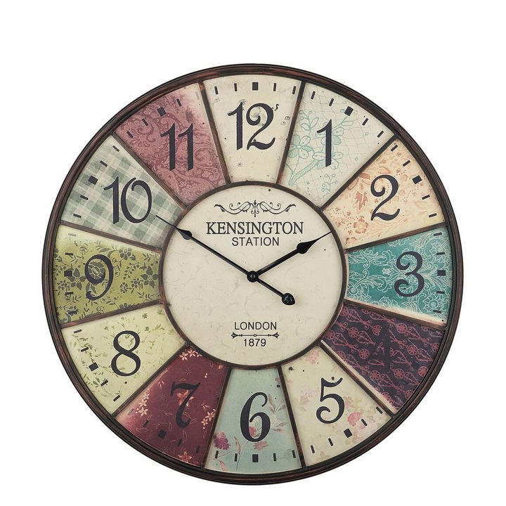 Ceas de perete Boswil 59 cm Metal Multicolor