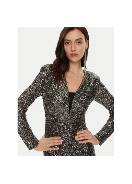 Rochie dama, Rinascimento, 305119179, Poliester reciclat, XS INTL, Argintiu
