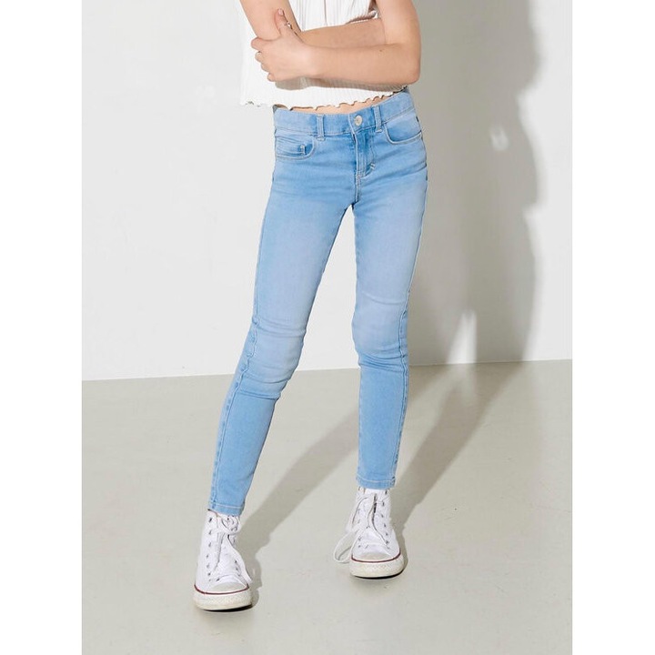 Lánykanadrág, csak gyerekeknek, 301376224, pamut/újrahasznosított poliészter, kék, Kék, 164 CM