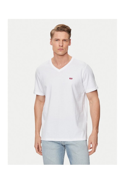 Férfi póló, Levi's, 206431349, Pamut, XS INTL, Fehér
