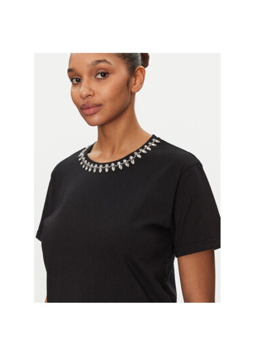 Tricou dama, Morgan, 305252920, Bumbac, Negru, Negru