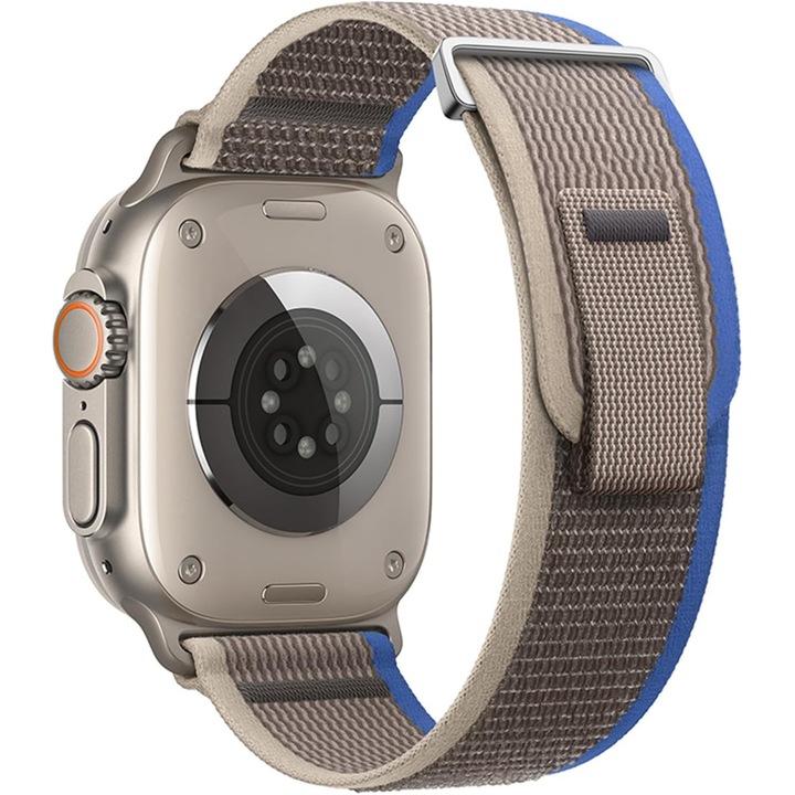Nejlon Trail szíj Apple Watch SE/9/8/7/6/5/4/3/2/1 okosórával kompatibilis - 42/44/45/49MM CASEY STUDIOS, barna, állítható, lélegző, textil anyagból