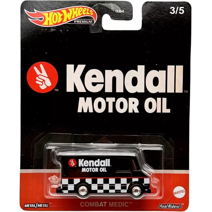 Masinuta Hot Wheels, Mattel, Kendall Motor Oil, Combat Medic