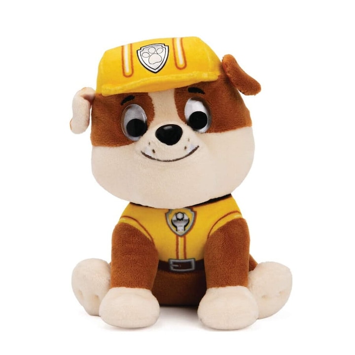 Jucarie de plus, Spin Master, Rubble, Paw Patrol, 15 cm, multicolor