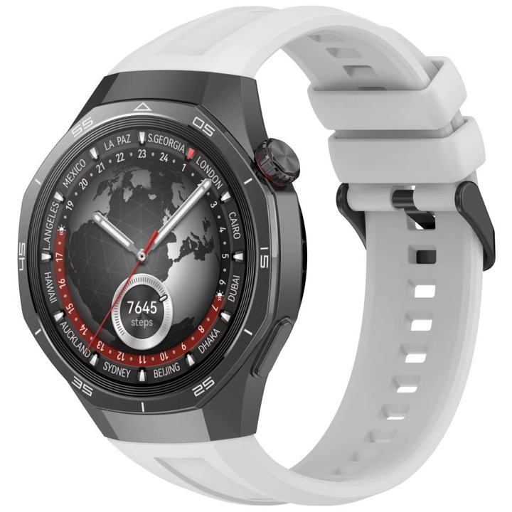 Szíj kompatibilis a Huawei Watch GT5 Pro 46mm-es, legjobb tartozékokkal, világosszürke