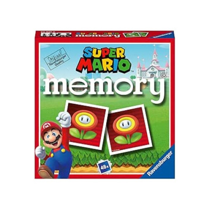 Joc de memorie set Super Mario, Ravensburger, 10x10x3cm