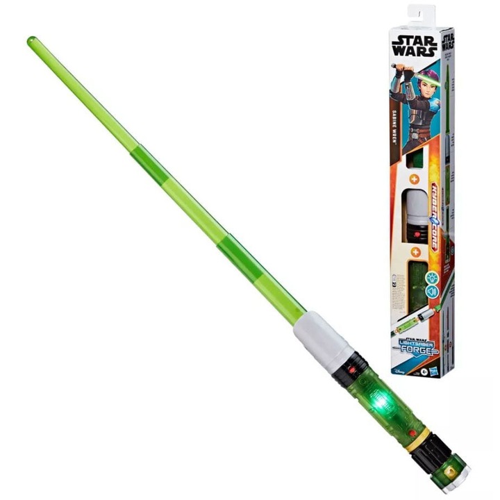 Меч Hasbro, Star Wars, Forge Kyber Core Roleplay, Lightsaber Sabine Wren, 35 cm, Зелен