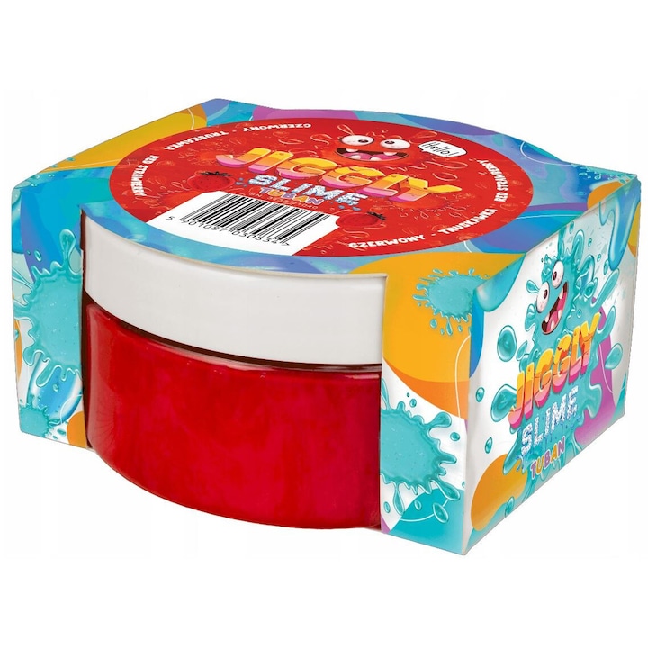 Slime Tuban, 200g, culoare rosie, parfum de capsuni, dimensiuni 10x10x5cm