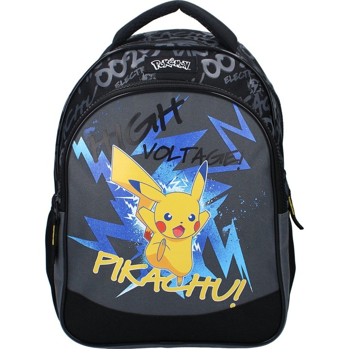 Ghiozdan copii, Vadobag, Pokemon, Pikachu, negru