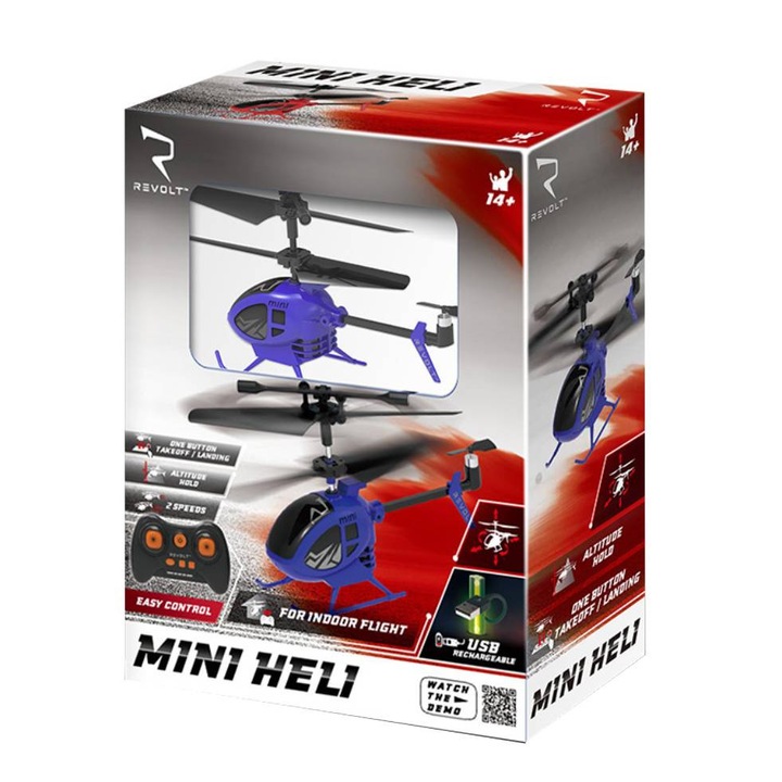 Mini elicopter RC Syma Revolt S100, multicolor, 5, 8x20x16, 5cm, pentru 14+ ani