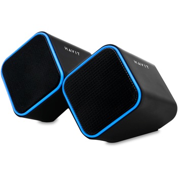 Boxe PC HAVIT SK473, 2.0, 10W RMS, USB-C/A & 3.5mm jack, Negru/Albastru