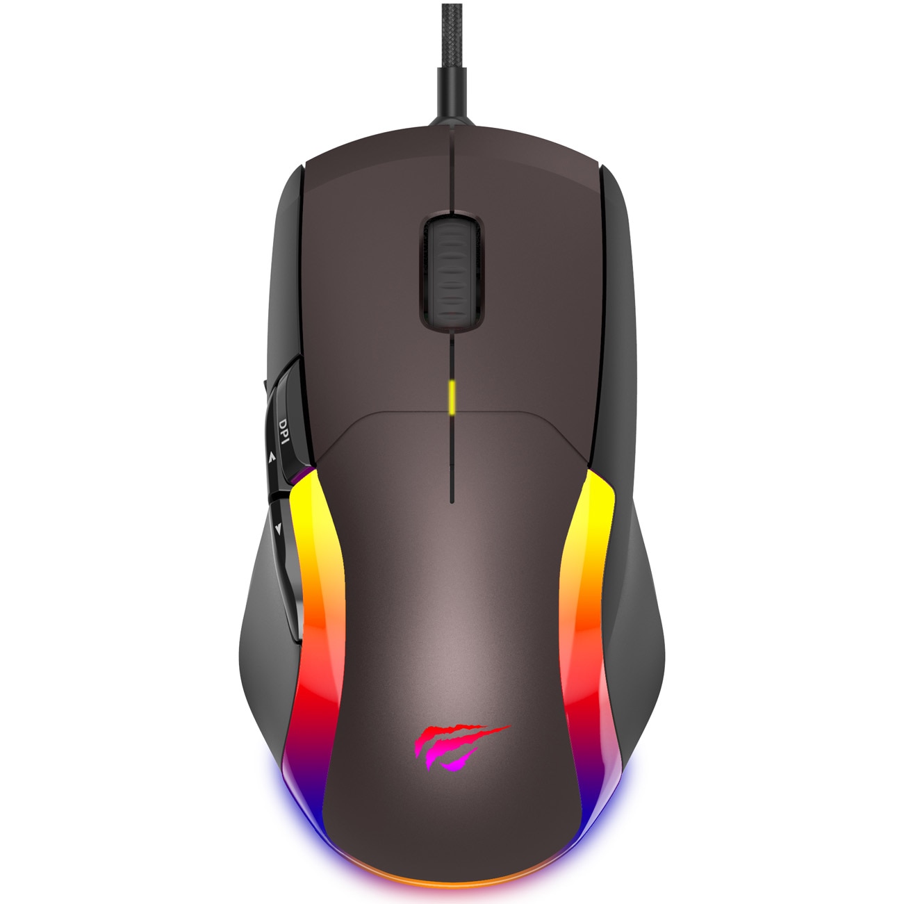 Mouse gaming HAVIT MS959S, RGB, 8000 dpi, 8 butoane, USB, Negru