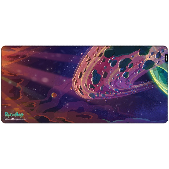 Mousepad gaming Warner Bros. Rick and Morty Outer Space, XL, 900x420x3mm, multicolor
