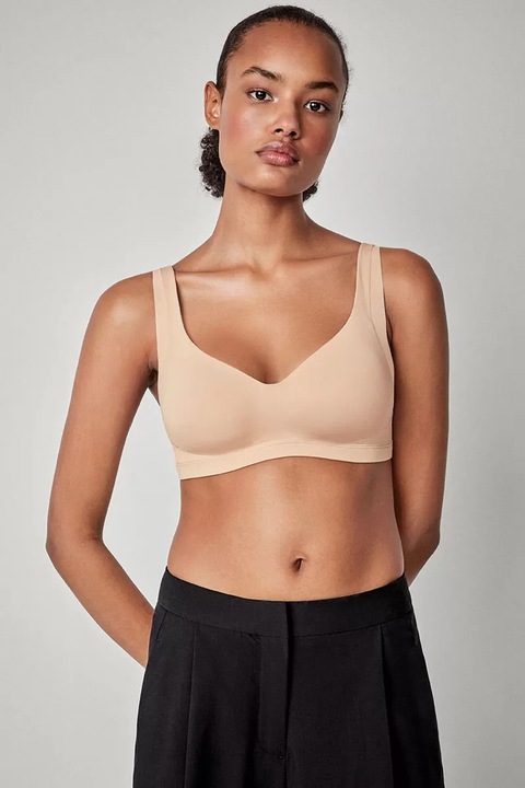 Sutien fara sarma, cu burete si cupa completa, Gisela 1/10038, Piele