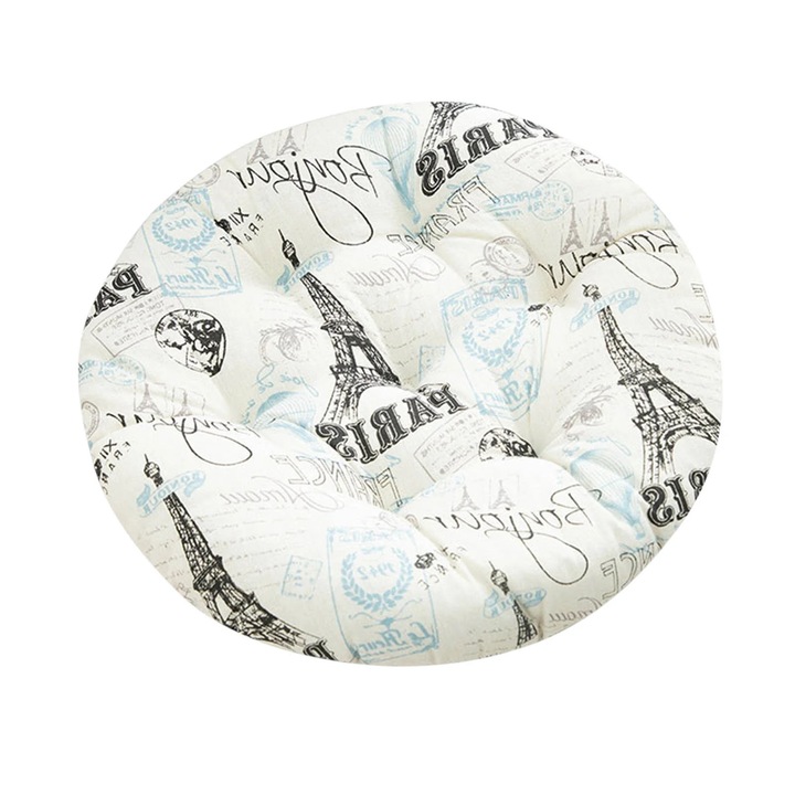 Perna rotunda YANYXR, bumbac si in, 40x40x7.5cm, multicolor
