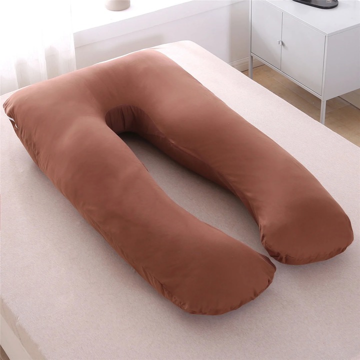 Husa perna maternitate YANYXR U-forma, lavabila, 140x80cm