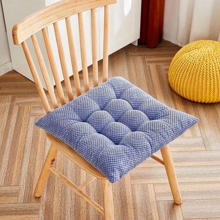 Perna groasa pentru scaun YANYXR, dublu fata, multicolor, 40x40cm