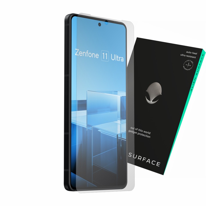 Védőfólia, kompatibilis az Asus Zenfone 11 Ultra készülékkel, képernyővédő, tokokkal kompatibilis, Alien Surface