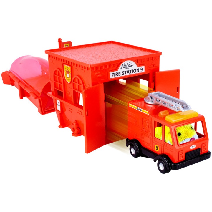 Set joacă camion de pompieri Zhu Zhu Pets, multicolor, 37x20x10cm