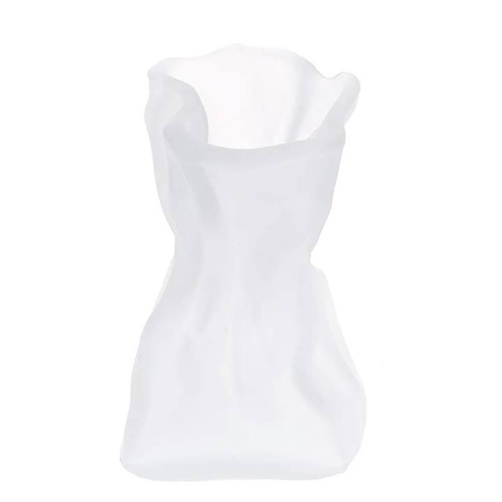 Vaza sticla alba 14.5 cm, Meli Melo Paris