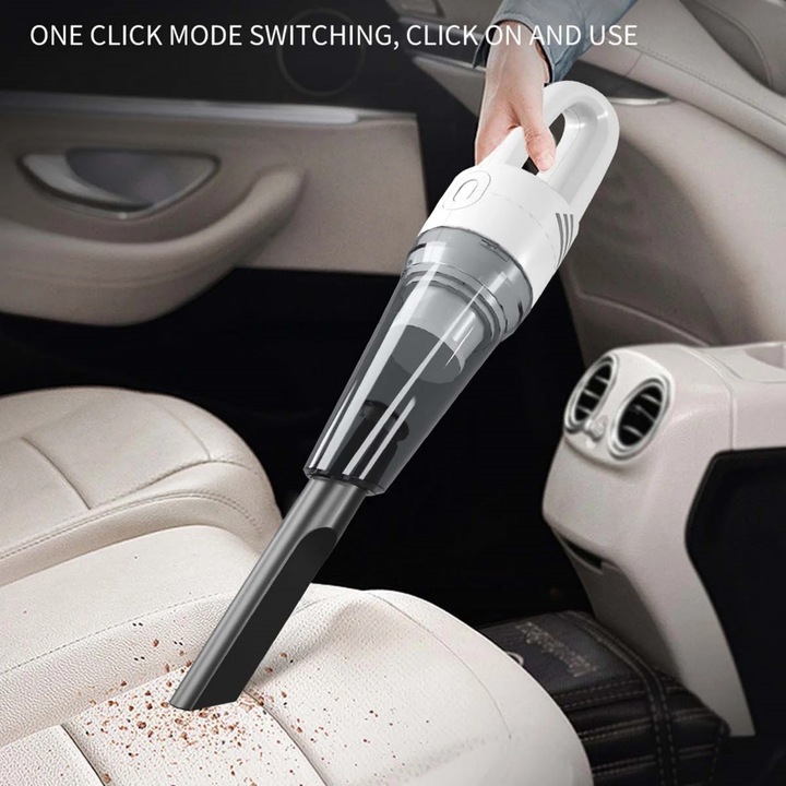 Aspirator auto portabil YANYXR multifunctional alb 7.4V 2001mAh