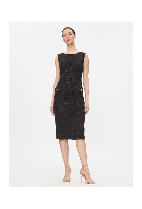 Дамска рокля, Ринасименто, 303889142, Полиестер/Полиамид, Черна, Черен