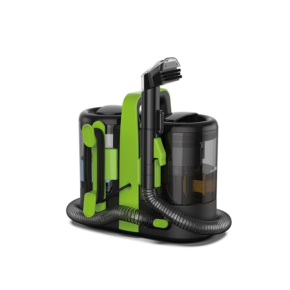 Solutie pentru curatarea covoarelor, Sonifer, 11Kpa, 450W, Curatator portabil pentru pete si tapiterie pentru covoare, Comutator cu o singura cheie, 2 perii diferite, cu maner, pentru pete de animale de companie, canapea, scaun auto, mobilier, negru/verde