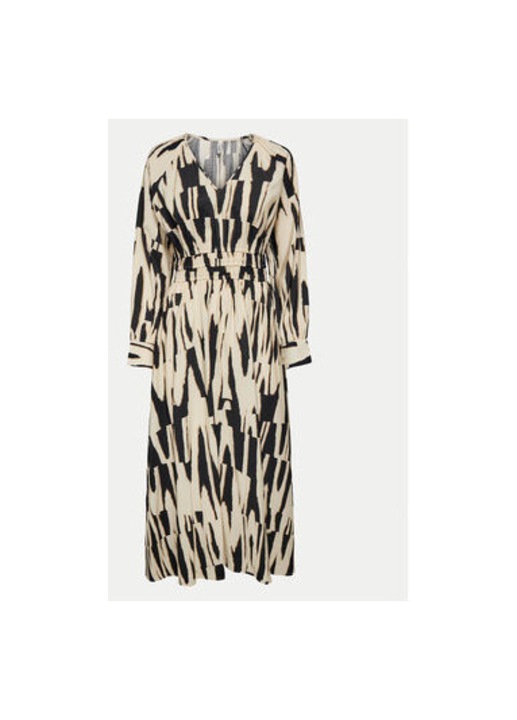 Дамска рокля, Only, 304494314, Вискоза, Бежов, Бежов