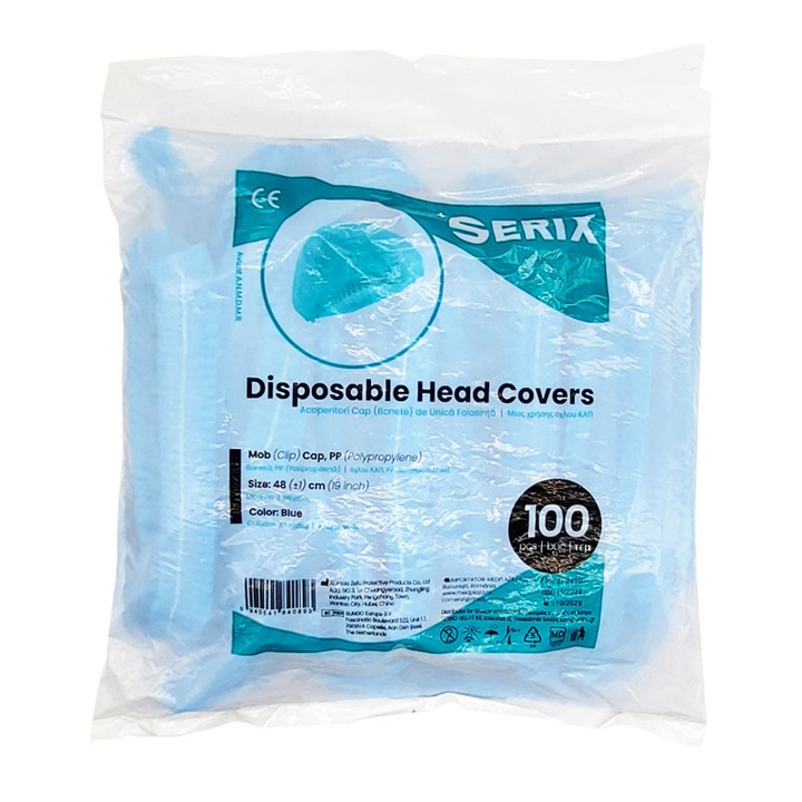 Bonete Albastre (Capeline), PP, Acoperitori Cap, 100 buc, Serix