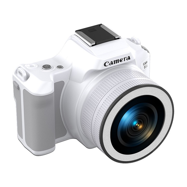 Digitális kamera, 4800 W-os pixel, 15 szűrő, 16x digitális zoom, 2k HD videó, LED töltőlámpa, elektronikus stabilizátor, 1000 mah akkumulátor, fehér